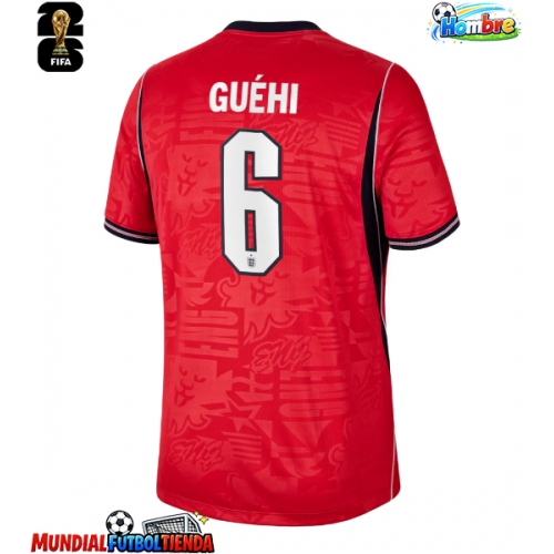 Camiseta Inglaterra Marc Guehi #6 Segunda Equipación Replica Mundial 2026 mangas cortas